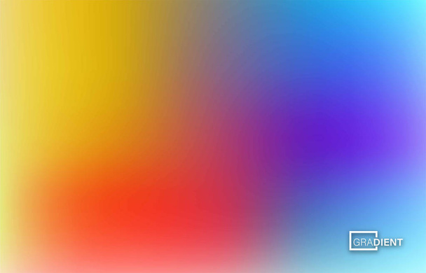 Abstract blurred gradient mesh background in bright rainbow colo - Vector, Image