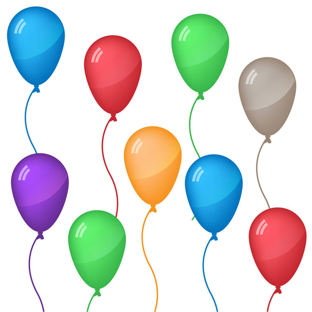 bunte Luftballons Hintergrund nahtlose Muster-Vektor - Vektor, Bild