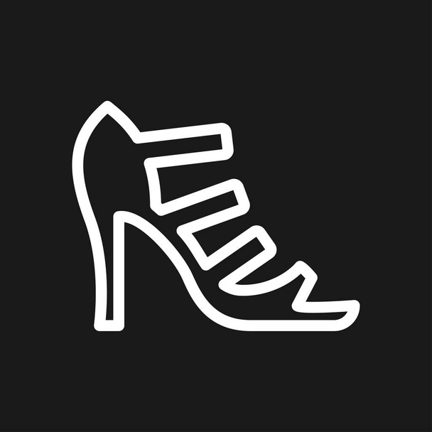 Řecká ikona sandálu. Vektorová černá a bílá ikona. - Vektor, obrázek