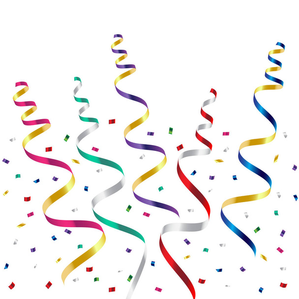 party celebration streamer ribbon colorful - Vector, Image