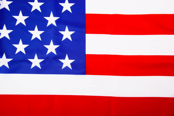 President's Day Concept, flat lay top view, America Flag Backgro - Fotó, kép