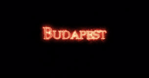 Budapest mit Feuer geschrieben. Schleife - Filmmaterial, Video