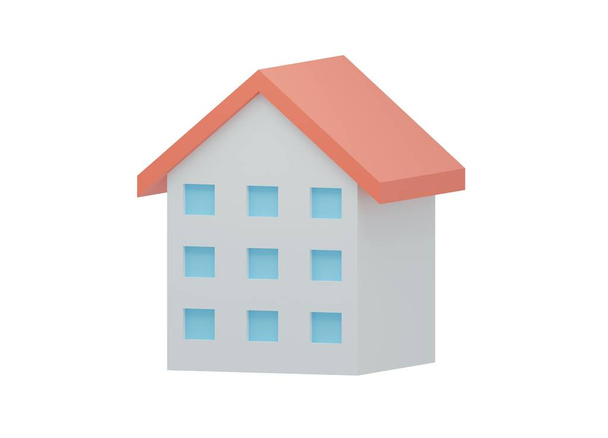 3DCG illustration of a figure-like house - Foto, imagen