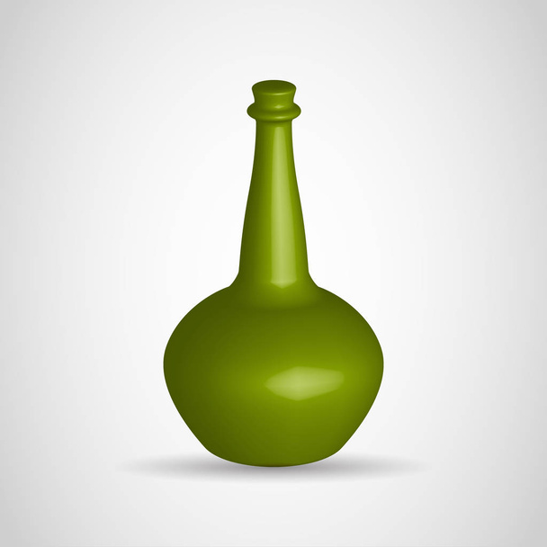 Ilustración vectorial de botella de cebolla antigua sobre fondo blanco, representación 3D
. - Vector, imagen