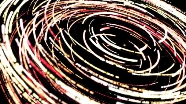Abstract technological background with many narrow lines forming tornado. Animation. Dynamic background with spinning helix. - Footage, Video