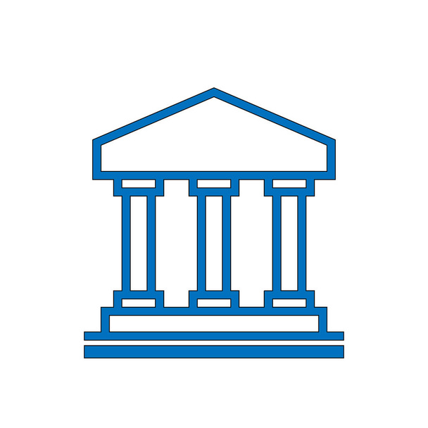 Векторная иллюстрация архитектурного элемента - Портико, древний храм
 - Вектор,изображение