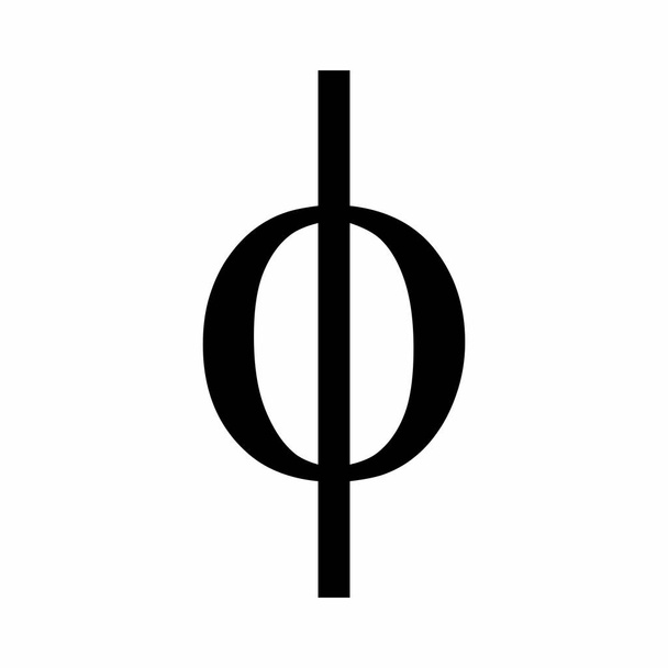 Phi greek letter icon - ベクター画像