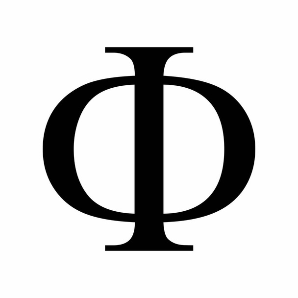 Phi greek letter icon - Vector, Image