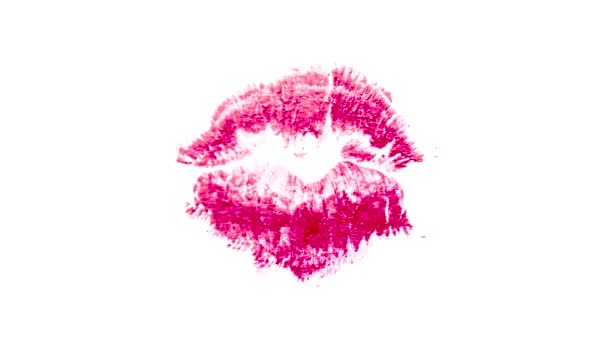 Stop Motion lippenstift op witte achtergrond - Video