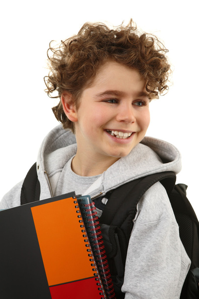 Young boy holding books - Valokuva, kuva