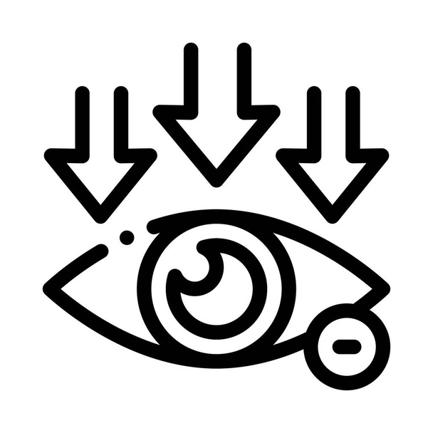 Eye And Arrows Eyesight Icon Outline Illustration - Vector, Image