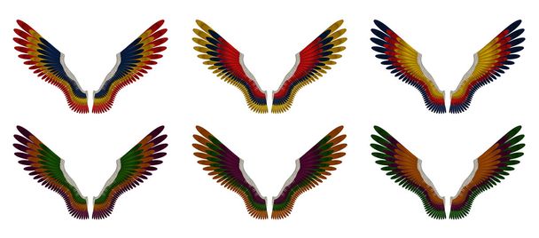 Angel Wings Pack - Assortiment de couleurs triples
 - Photo, image