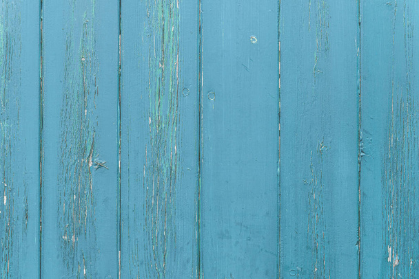 verweerd blauw geschilderd houten planken achtergrond - Foto, afbeelding