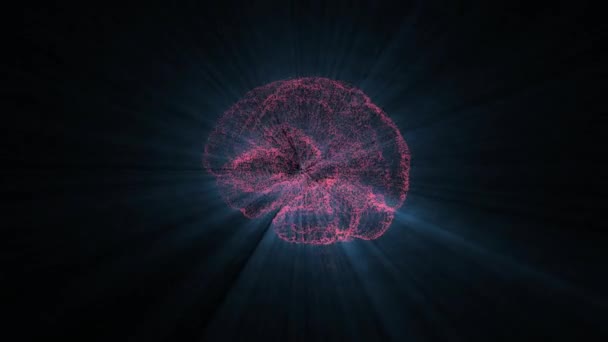 Abstrakcyjne informacje komputerowego przetwarzania mózgu z pomocą impulsów neurologicznych. - Materiał filmowy, wideo