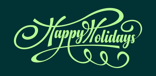 Happy Holidays text - Vector, Image
