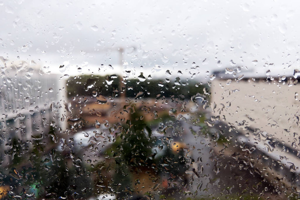 damla, yağmur damlası cam ve damlayan su. - Fotoğraf, Görsel