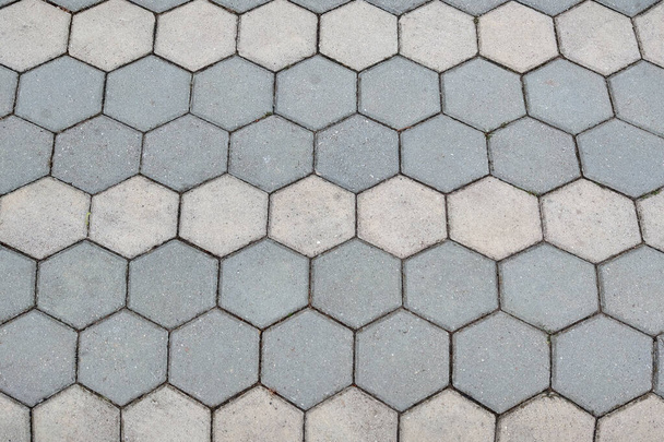 Large gray paving slabs close up. background - Photo, Image