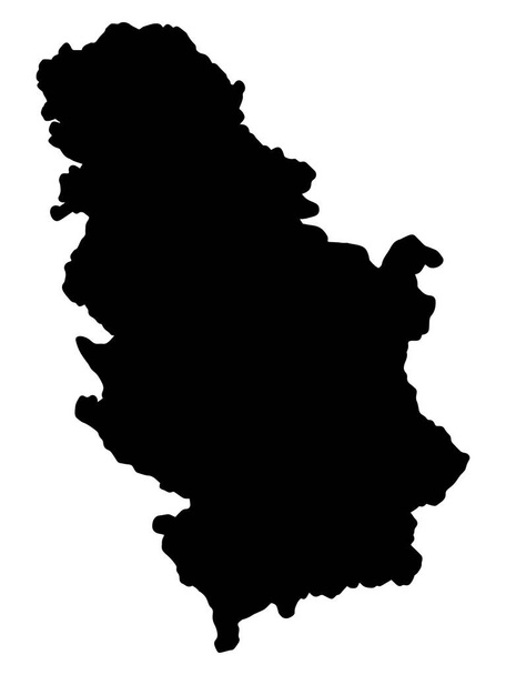 Szerbia térkép Sziluett vektor illusztráció Eps 10 - Vektor, kép