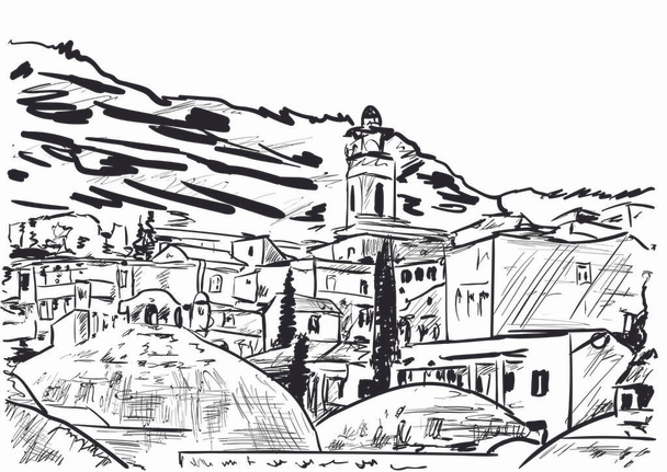 boceto de la ciudad
 - Vector, Imagen