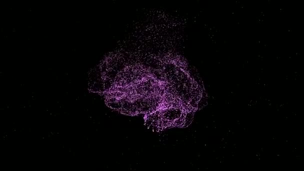 3D-Animation der Zerstörung von Gehirnneuronen, die eine psychische Erkrankung Persönlichkeitsstörung verursacht. - Filmmaterial, Video