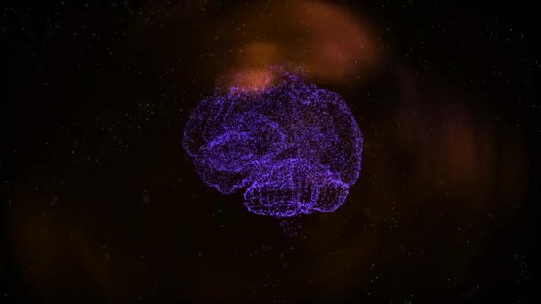 Abstrakcyjne informacje komputerowego przetwarzania mózgu z pomocą impulsów neurologicznych. - Materiał filmowy, wideo