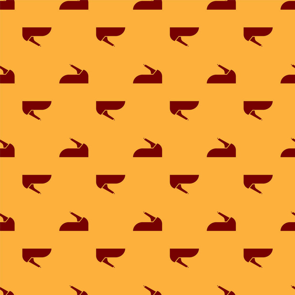 rote Auto-Handbremse Symbol isoliert nahtlose Muster auf braunem Hintergrund. Feststellbremse. Vektorillustration - Vektor, Bild