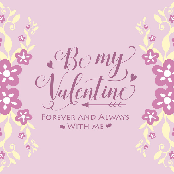 Convite decoração do cartão feliz dia dos namorados de único, com textura de moldura de flor rosa elegante. Vetor
 - Vetor, Imagem