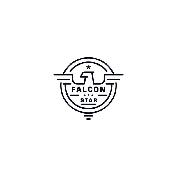 Falcon line art logo design malli
 - Vektori, kuva