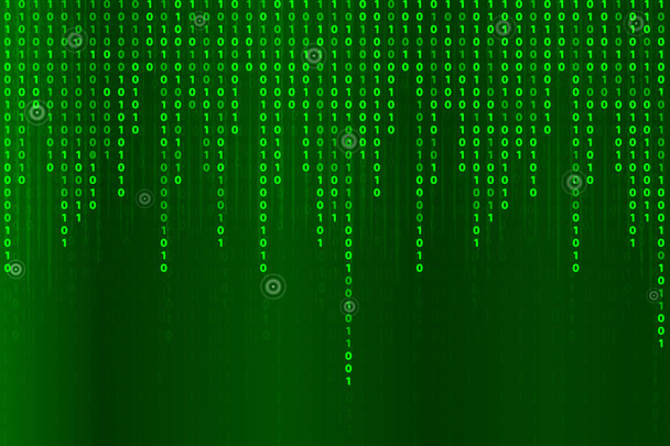 Abstract futuristic technology with binary code. matrix backgrou - Vector, Image