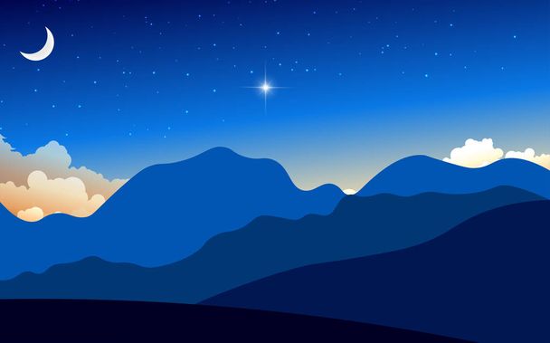 landscape of mountain in the morning - Vector, Image
