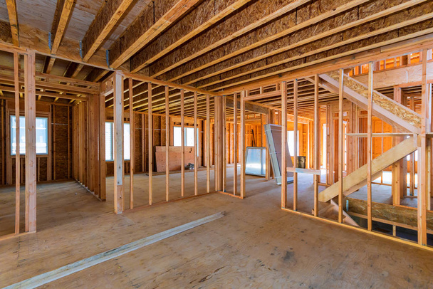 Vista interior de una casa en construcción - Foto, imagen
