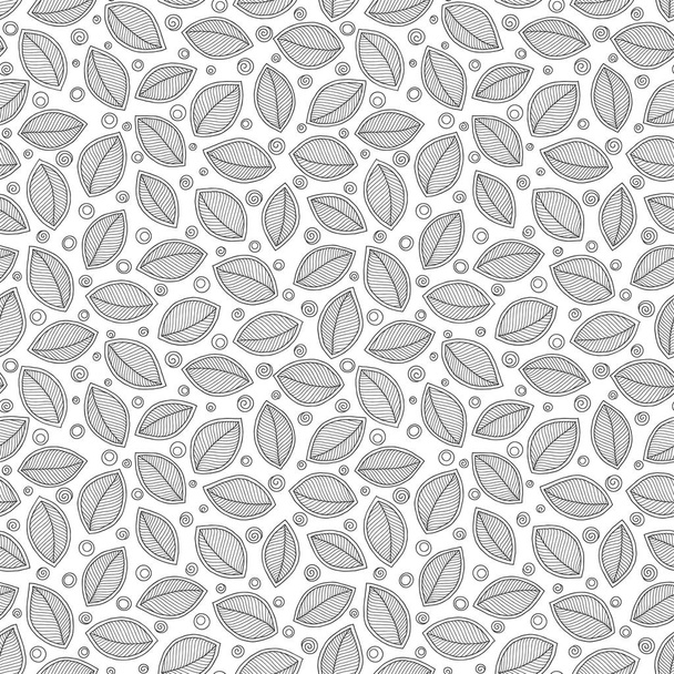 Leaves coloring book pages. Hand drawn artwork. - Vettoriali, immagini