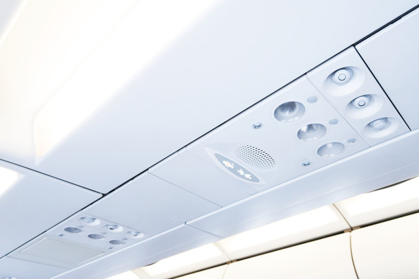 Interior of a commercial airplane - Фото, изображение