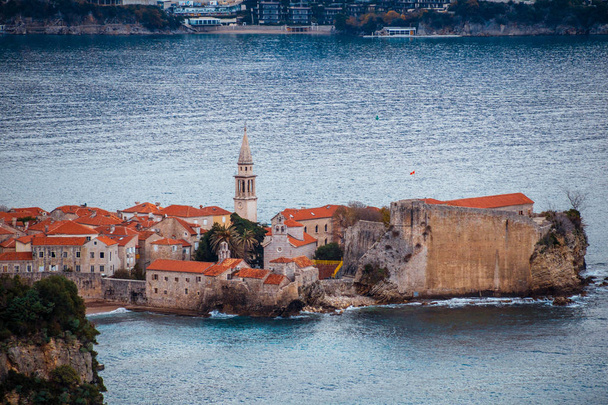 Old town Budva from the mountain - Photo, Image