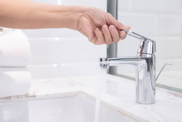 tap or faucet in bathroom - Foto, Imagem