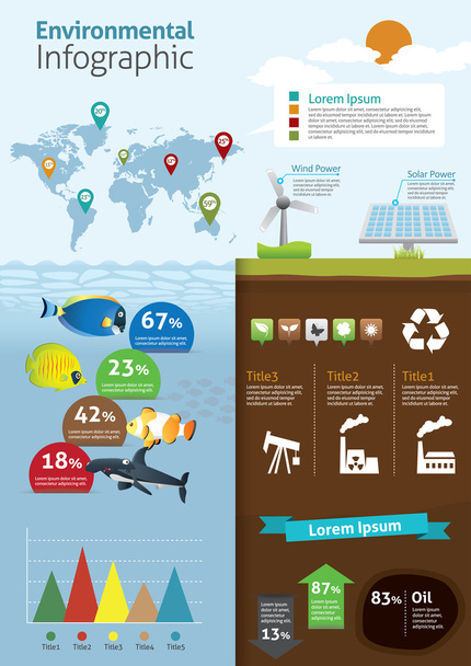 infographic of ecology and green house, concept design - Vetor, Imagem