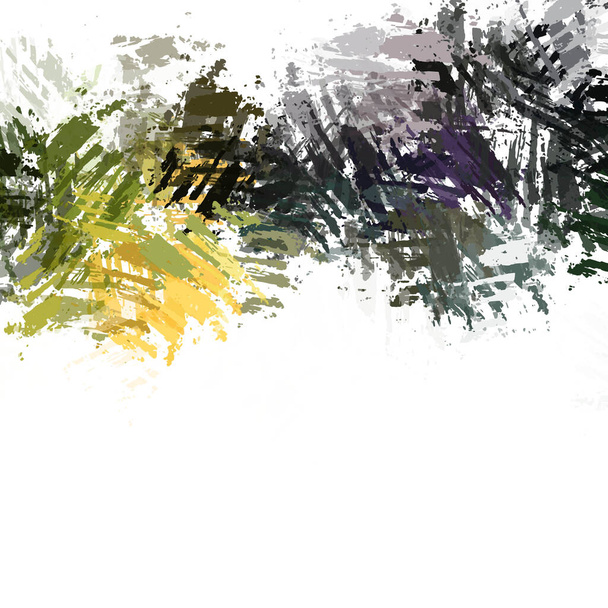 Brushed Painted Abstract Hintergrund. Pinselstrich-Malerei. Künstlerische lebendige und farbenfrohe Tapete - Foto, Bild