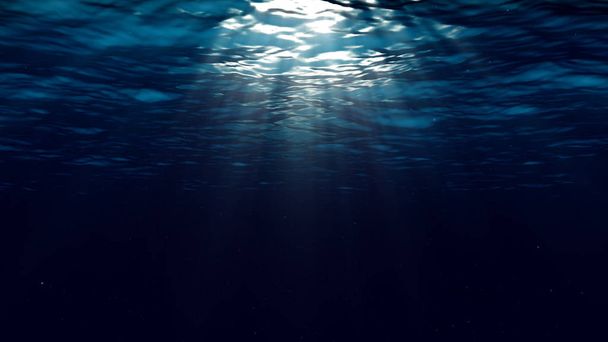 Abstract underwater background with sunbeams - Photo, Image