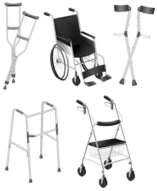 berle a invalidní vozíky - Vektor, obrázek