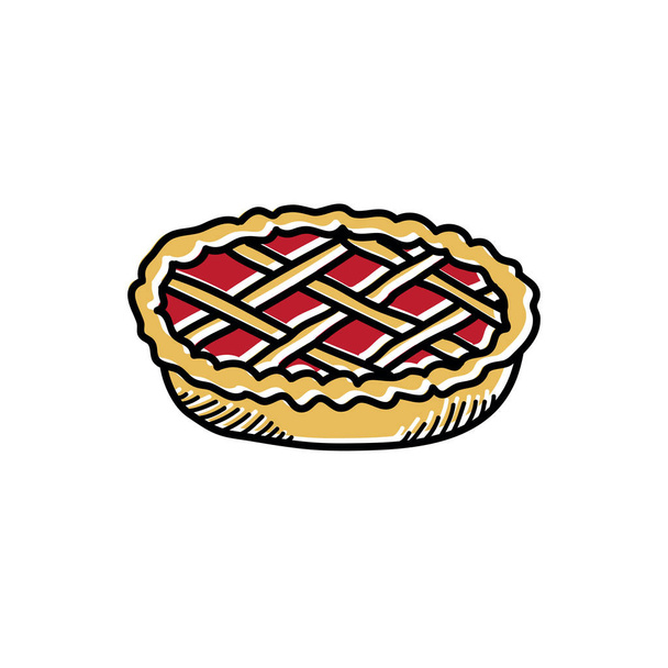 pie doodle icon, vector illustration - Vector, Image