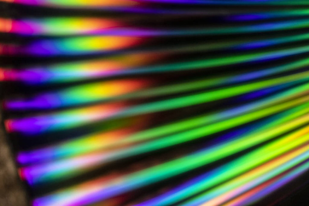 Futuristic Science Fiction Rainbow Holographic Background Compact Disc. - Photo, image