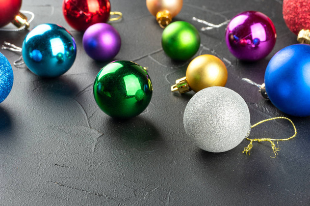 Colorful Christmas balls - 写真・画像