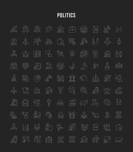 Définir les icônes vectorielles de la politique et de l'État
. - Vecteur, image