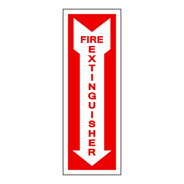 火災消火器シンボルサイン,ベクトルイラスト,白の背景ラベルに分離します。EPS10 - ベクター画像