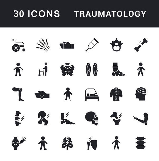 Serie di icone semplici di traumatologia
 - Vettoriali, immagini
