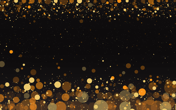 Luxus goldenen Glitzerhintergrund, glitzernde Magie glühend. schwarz a - Vektor, Bild