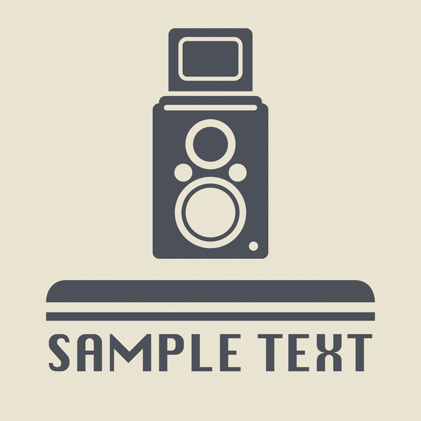 Vintage photography icon or sign - Vector, imagen