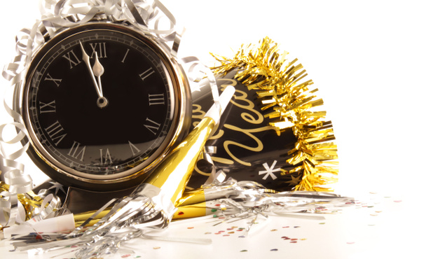 Waiting for the New Year with clock - Photo, Image