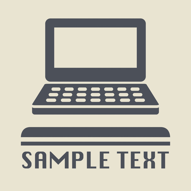 Laptop icon or sign - Vector, Image