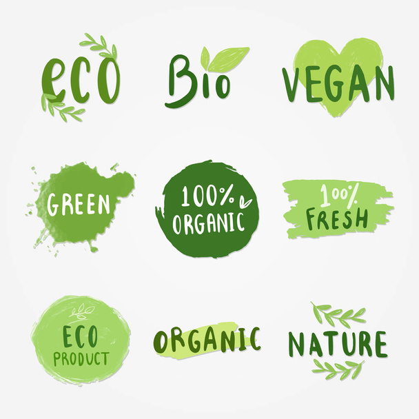 Ecologic and healthy food set - Вектор, зображення